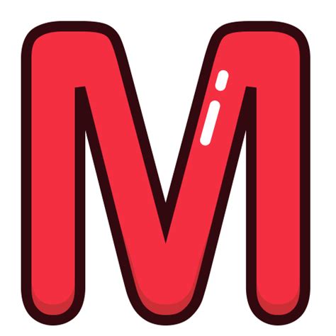 Letter Red M Alphabet Letters Icon