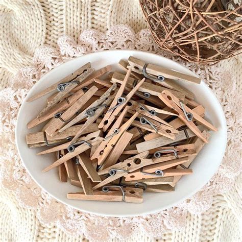 Antique Vintage Wooden Clothespins 48 Wood Clothes Pins 4 Etsy