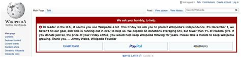 Wikipedia Donation Request Marketing Content
