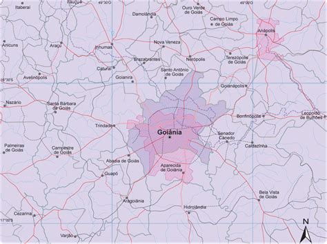 Mapa De Goiânia Capital De Goiás
