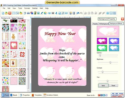 Adjust the picture, zooming or rotating, using touch gestures or mouse. Greeting card maker software generate Holiday Cards ...