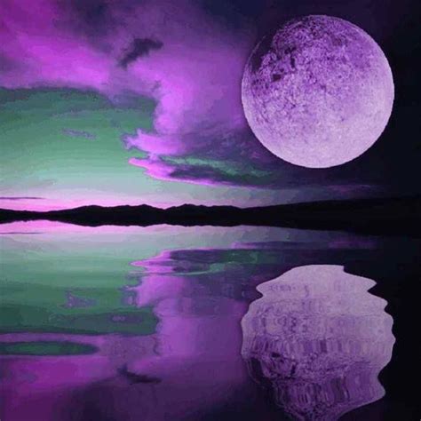 Oooooo Beautiful Moon Purple Sky Purple Haze