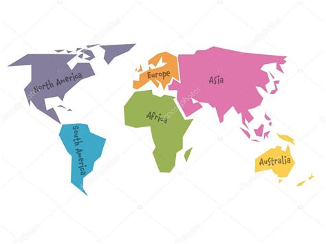 Ilustracion De Dibujos De Mapa Del Mundo Continentes En Diferentes Images