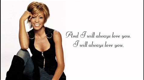 Whitney Houston I Will Always Love You Lyrics On Screen Youtube