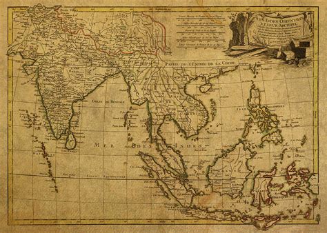 Vintage Map Of Southeast Asia 1770 Mixed Media By Design Turnpike