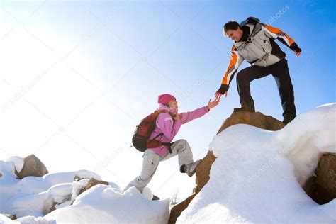 Two Climbers On Mountain — Stock Photo © Yanlev 54472795