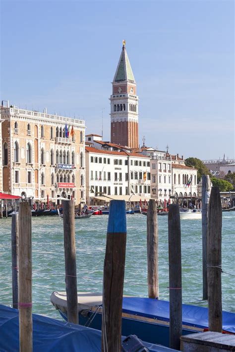 St Mark`s Campanile Bell Tower On Piazza San Marco Venice Italy Editorial Image Image Of