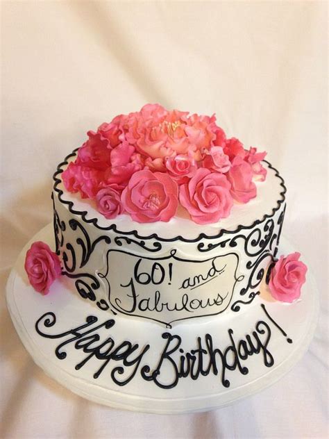60th birthday ice cream cake. 60th birthday cake "Sixty and stunning" | Mom 60th ...