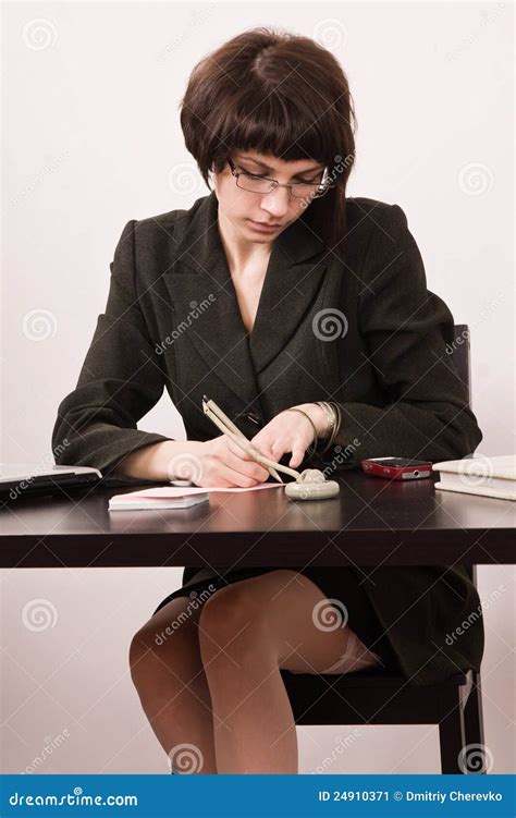 Secretary In A Office Stock Image Image Of Office Career 24910371