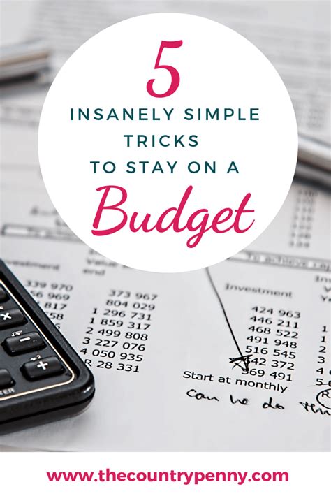 5 Simple Tips To Stay On Budget The Country Penny