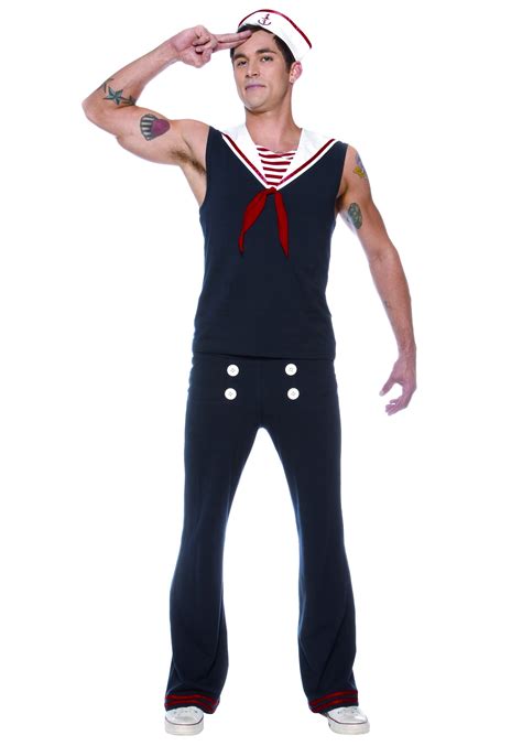 Mens Deckhand Sailor Costume Sexy Sailor Costume