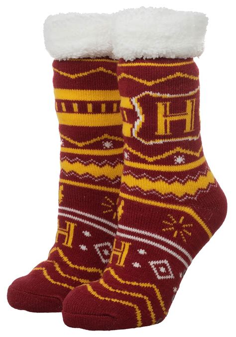Socks And Hosiery Harry Potter Hogwarts Fair Isle Cozy Slipper Socks