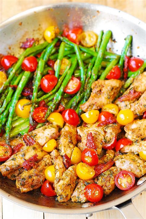 Here are seven especially super veggies when you're slimming down. One Pan Pesto Chicken and Veggies (Paleo, Gluten Free ...