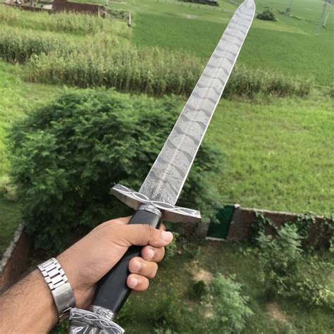 Medieval Norman Viking Sword Custom Handmade Damascus Steel Inspire