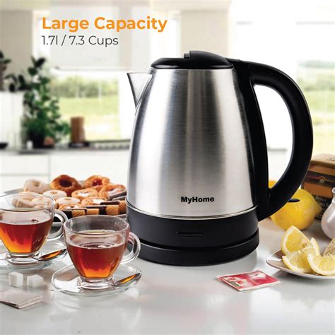 Myhome Electric Kettle Hot Water Kettle 17 Liter Stainless Steel