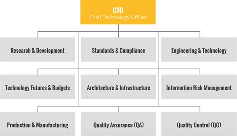 Startup Business Operations Organizational Chart — Chief Technology