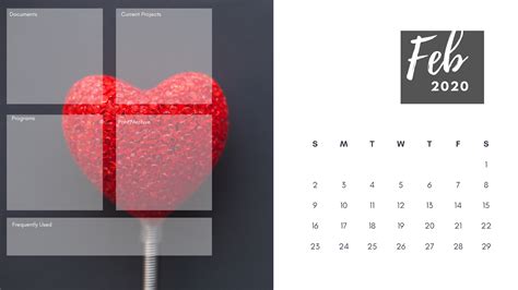 February Desktop Calendar Align Wellness
