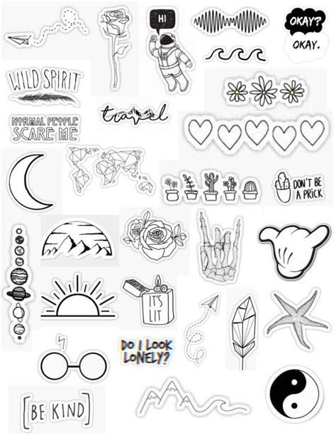 Printable Cute Stickers Black And White Get Your Hands On Amazing