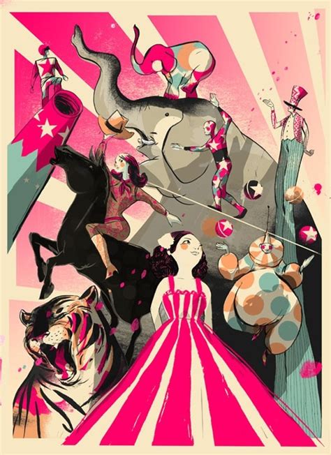 Hot Pink Circus Circus Illustration Circus Art Illustration Art Design