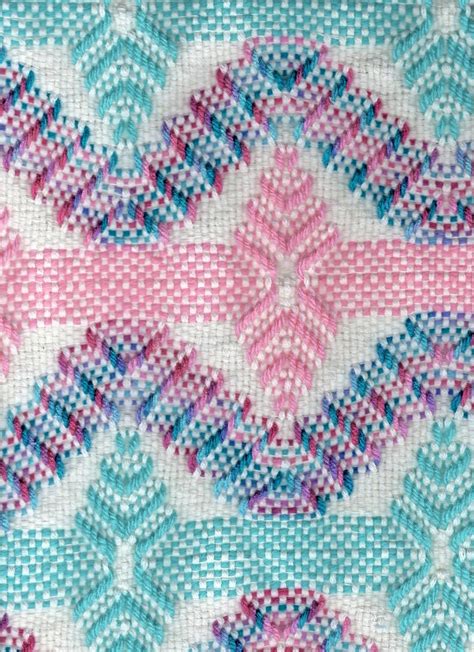 Swedish Weave Monks Cloth Afghanthrow In Turquoise Pink Etsy