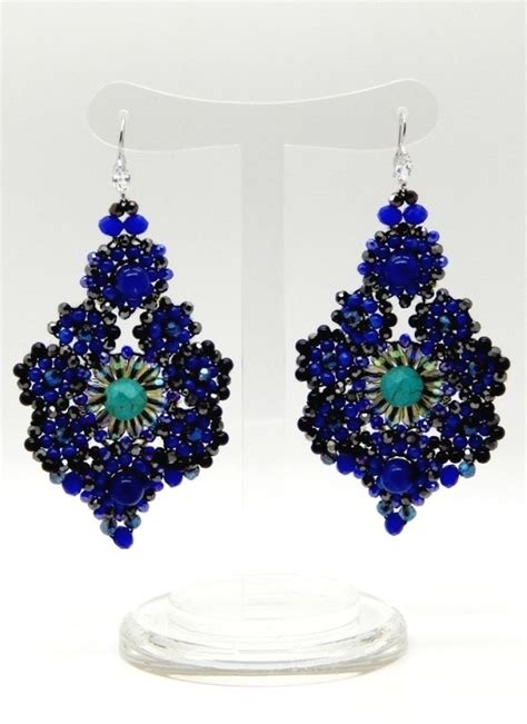 BLUE TURQUOISE CHANDELIER MOSAIC EARRINGS Maestro Hennessy
