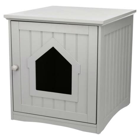 Trixie Wooden Cat House And Litter Box Gray Baxterboo