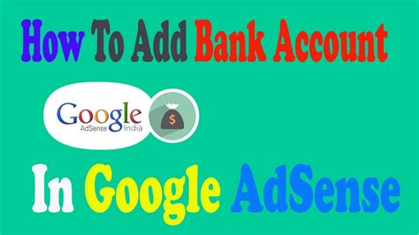 How To Add Bank Account In Google Adsense Youtube