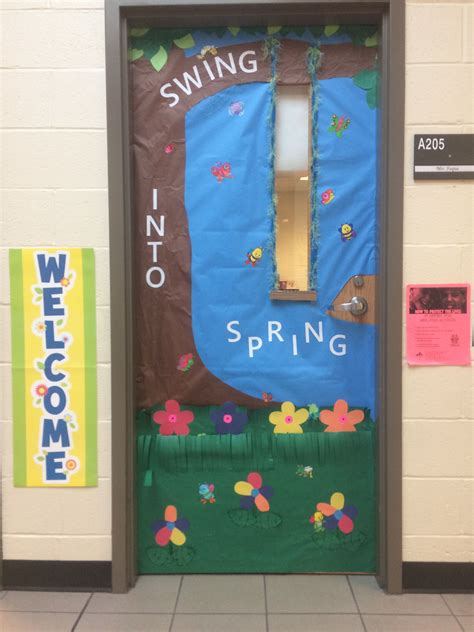 Swing Into Spring Door Decorations Classroom Spring Classroom Door