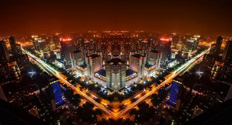 Beijing At Night Fondo De Pantalla Hd Fondo De Escritorio 3600x1950