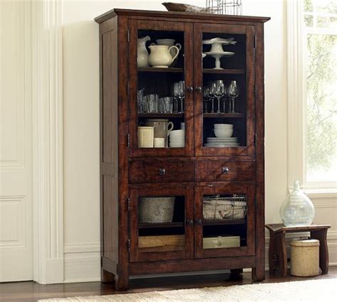 Sometimes, a pantry is made to be stocked full of all the good things in life. Benchwright Glass Cabinet | Pottery Barn | Glass cabinet ...