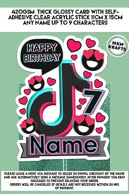 Tik tok logo merch by bs abstracts. TikTok App INSPIRED PERSONALISED CAKE CARD TOPPER HAPPY BIRTHDAY Tik Tok Smile | eBay