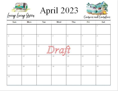 2023 Trip Planning Calendar 12 Month Pdf Printable Ideal For Rv And