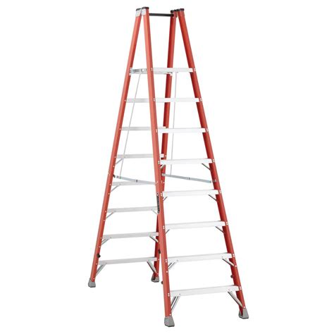 Louisville Ladder 8 Ft Fiberglass Twin Platform Step Ladder With 300