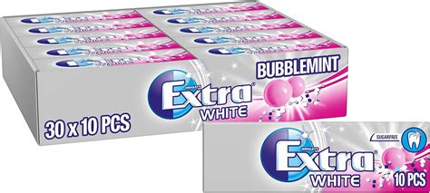 Wrigleys Extra White Bubblemint Chewing Gum Pack Of 30 Amazonit
