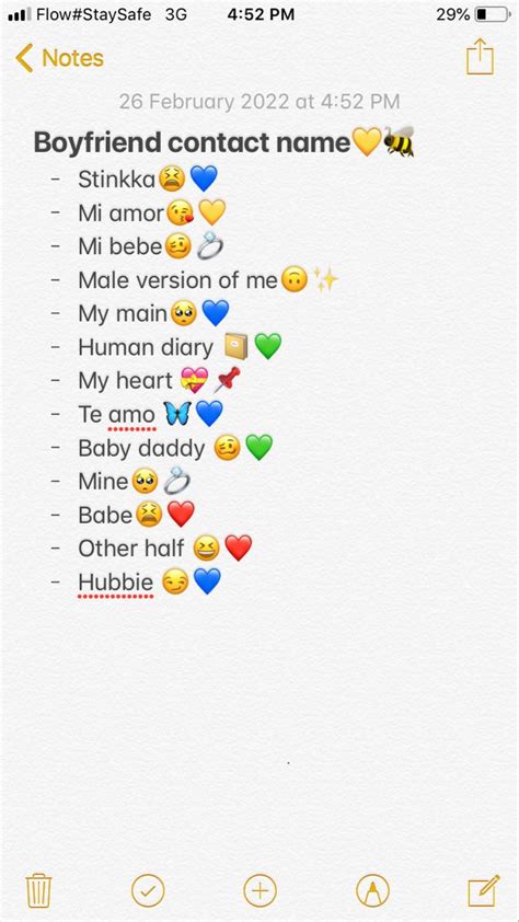 Contact Names For Your Boyfriend 🥺 ️ Names For Boyfriend Contact
