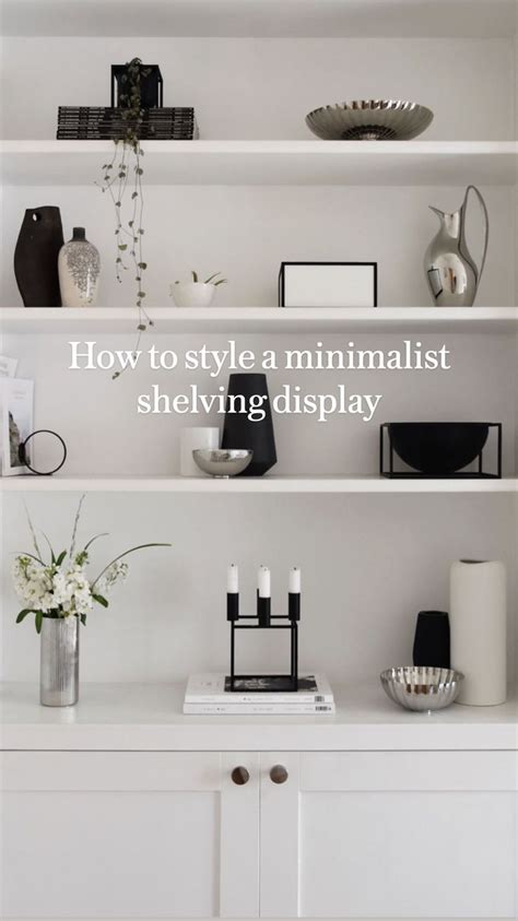 How To Style A Minimalist Shelving Display Shelf Decor Living Room