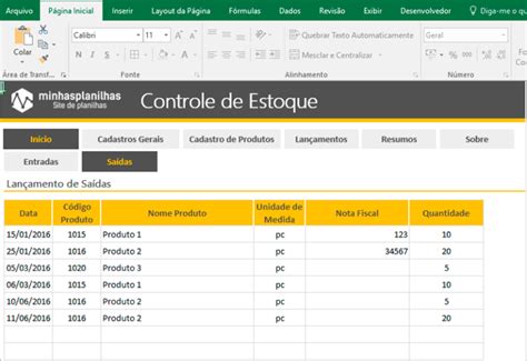 Planilha Controle De Estoque Minhas Planilhas