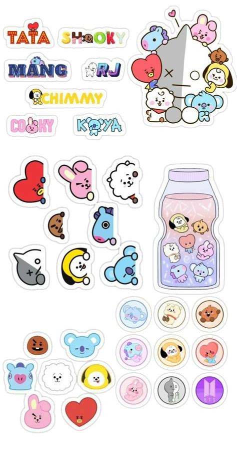 Pin By Lhara Marie Redor On Bts Bt21 Printable Sticker Cute Stickers