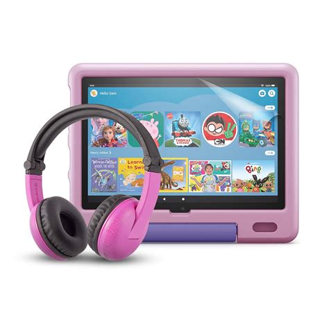 All New Fire Hd 10 Kids Tablet Lavender Buddyphones Playtime