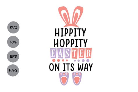 Hippity Hoppity Easter On Its Way Svg Graphic By Cosmosfineart
