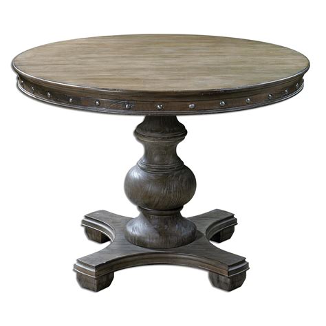 Uttermost Accent Furniture Occasional Tables Sylvana Wood Round Table