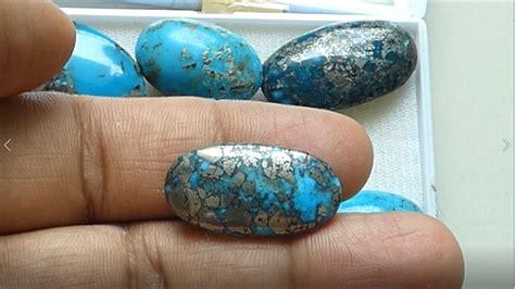 Natural Persian Turquoise With Fools Gold Matrix Youtube