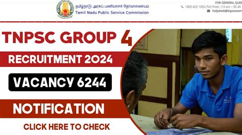 TNPSC Group 4 Recruitment 2024 Notification 6244 Vacancy