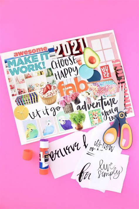 Vision Board Printables 8 Pages Of Free Inspirational Words And Phrases
