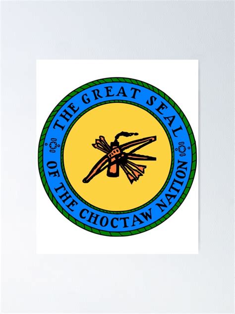 The Great Seal Of The Choctaw Nation Poster By Konstantilink Redbubble