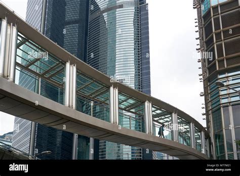 An Aerial Walkway In Central Hong Kongs Financial District Hong Kong