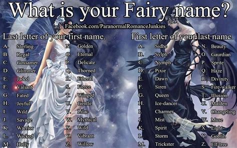 What Is Your Fairy Name Fairy Names Fantasy Names Names