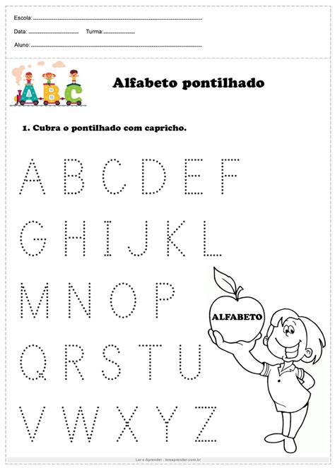 Alfabeto Pontilhado Para Imprimir Ler E Aprender Atividades Com O