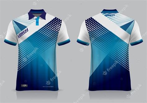 premium vector  shirt polo sport design badminton jersey mockup  uniform template