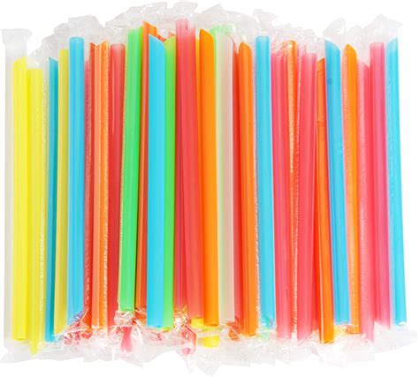 Sbyure Jumbo Drinking Straws Individually Wrapped100 Pack 9 Inch Long